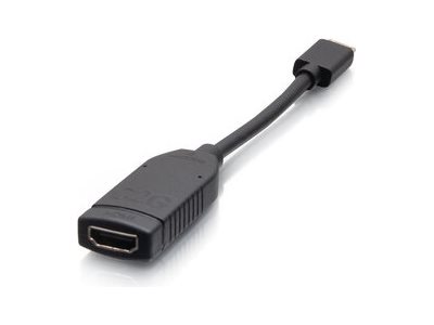 C2G Mini HDMI to HDMI Dongle Adapter Converter - HDMI cable - 19 pin mini HDMI Type C male soldered to HDMI female soldered - black - 4K support, 4K30Hz support, 1080p support