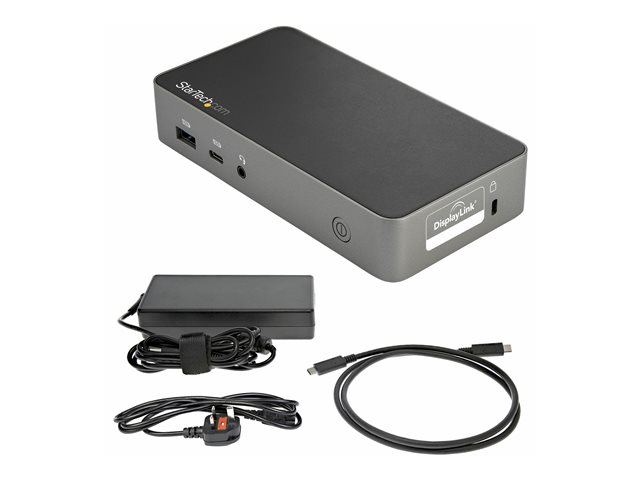 Startech USB-C Dock, Dual Monitor 1080p HDMI Laptop Docking Station, 60W Power Delivery, 1x USB-C, 3x USB-A, Ethernet, Dual HDMI Video Display USB 3.1 Gen 1 Type-C Dock, Mac & Windows - 60W PD With Charging (DK30CHHPDUK) - Docking station - USB-C 3.1 - 2 