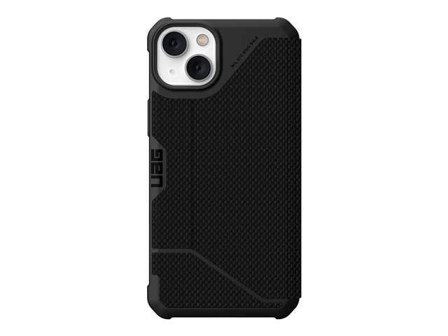 UAG Rugged Case for iPhone 14 Plus [6.7-in] - Metropolis Kevlar Black - Flip cover for mobile phone - rugged - DuPont Kevlar, TPU frame - black kevlar - for Apple iPhone 14 Plus
