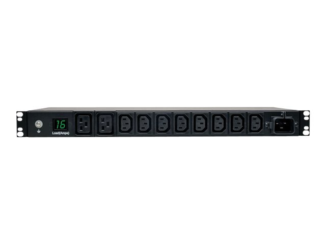 Eaton Tripp Lite Series PDU Metered 200V-240V 16A IEC-309 8 C13; 2 C19 Horizontal 1URM - horizontal rackmount - power distribution unit - 3.8 kW