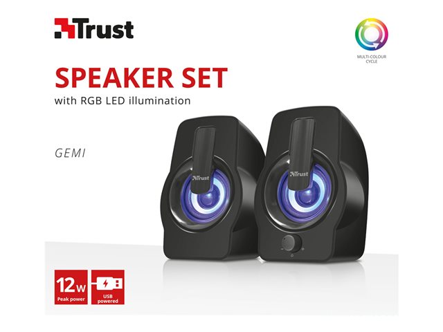 Trust Gemi RGB - speakers - for PC