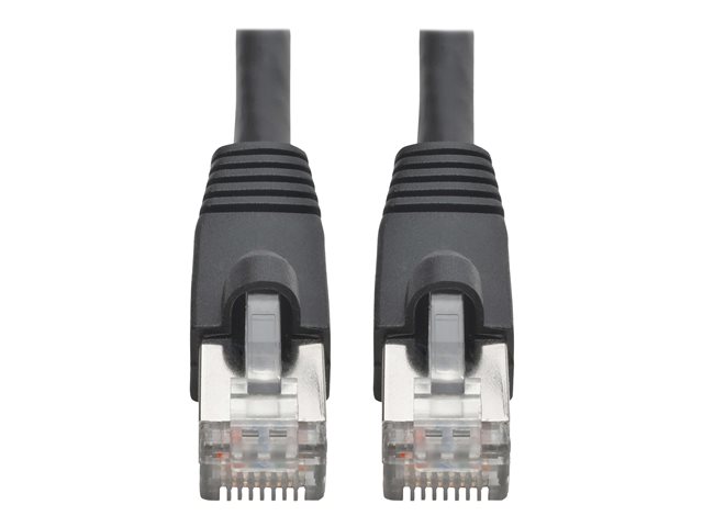 Tripp Lite Cat6a 10G-Certified Snagless Shielded STP Network Patch Cable (RJ45 M/M), PoE, Black, 35 ft. - patch cable - 10.7 m - black