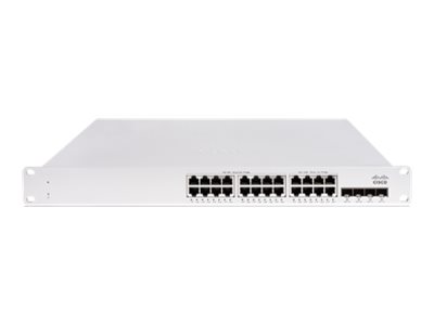 Cisco Meraki MS150 24P-4X - Switch - Managed - 24 x 10/100/1000 (PoE+) + 4 x 10Gb Ethernet SFP+ - rack-mountable - PoE+ (370 W) - for P/N: MA-CBL-100G-1M, MA-CBL-100G-3M, MA-CBL-100G-50CM, MA-SFP-10GB-ER, MA-SFP-10GB-ZR