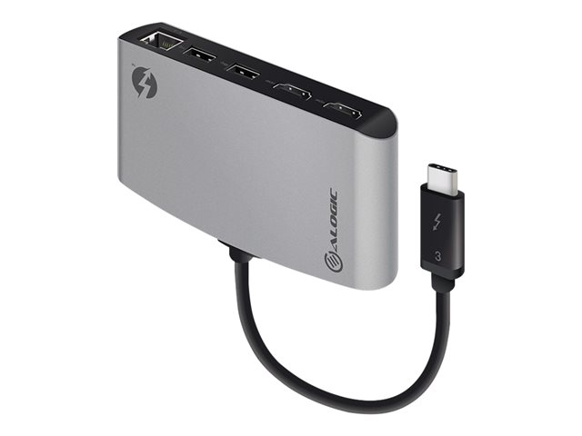 ALOGIC ThunderBolt 3 Dual HDMI Portable Docking Station with 4K - docking station - Thunderbolt 3 - HDMI - 1GbE
