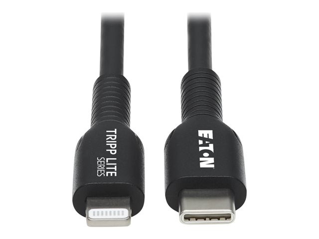 Eaton Tripp Lite Series USB-C to Lightning Sync/Charge Cable (M/M), MFi Certified, Black, 2 m (6.6 ft.) - Lightning cable - Lightning / USB - 2 m