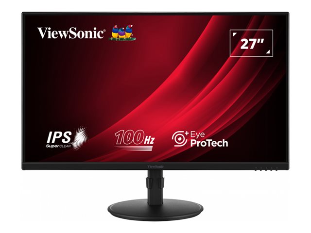 ViewSonic VG2708A-MHD - LED monitor - 27" - 1920 x 1080 Full HD (1080p) @ 100 Hz - IPS - 250 cd/m² - 1300:1 - 5 ms - HDMI, VGA, DisplayPort - speakers