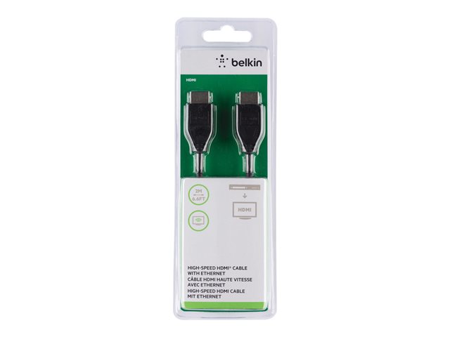 Belkin High Speed HDMI Cable with Ethernet - HDMI cable with Ethernet - 2 m