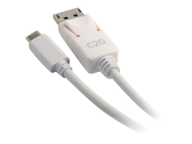 C2G 0.9m (3ft) USB C to DisplayPort Adapter Cable White - 4K Audio / Video Adapter - external video adapter - white