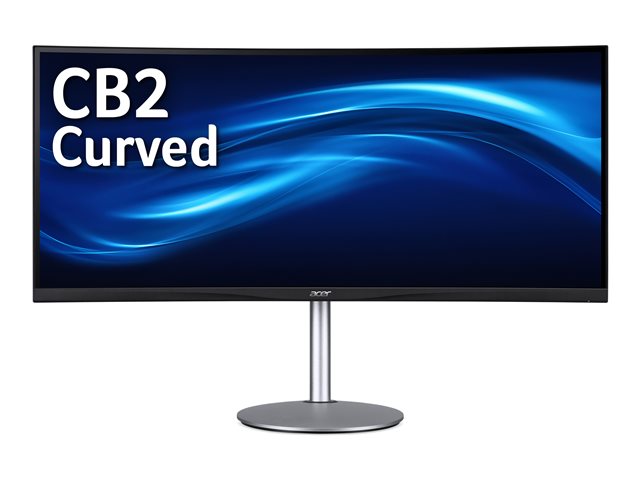 Acer CB342CUR bmiiphuzx - CB2 Series - LED monitor - curved - 34" - 3440 x 1440 UWQHD @ 60 Hz - IPS - 300 cd/m² - 1000:1 - HDR10 - 1 ms - 2xHDMI, DisplayPort, USB-C - speakers - black