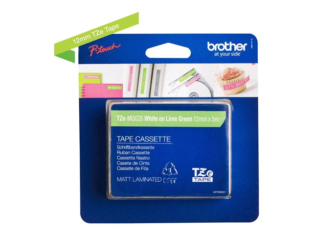 Brother TZe-MQP35 - laminated tape - matte - 1 cassette(s) - Roll (1.2 cm x 5 m)