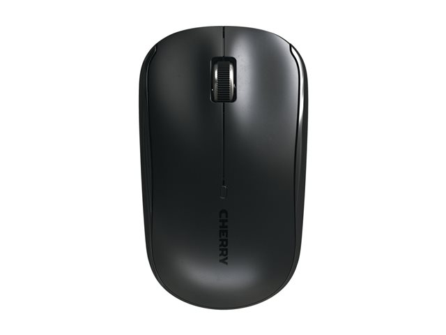 CHERRY MW 2200 - Mouse - ergonomic - right and left-handed - optical - 3 buttons - wireless - 2.4 GHz - USB wireless receiver - black