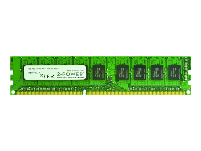 2-Power - DDR3L - module - 8 GB - DIMM 240-pin - 1600 MHz / PC3L-12800 - CL11 - 1.35 V - unbuffered - ECC - for Dell PowerEdge M420, R220, R320, R720, T20, T320, T620, Precision T1650, T3600, T5600
