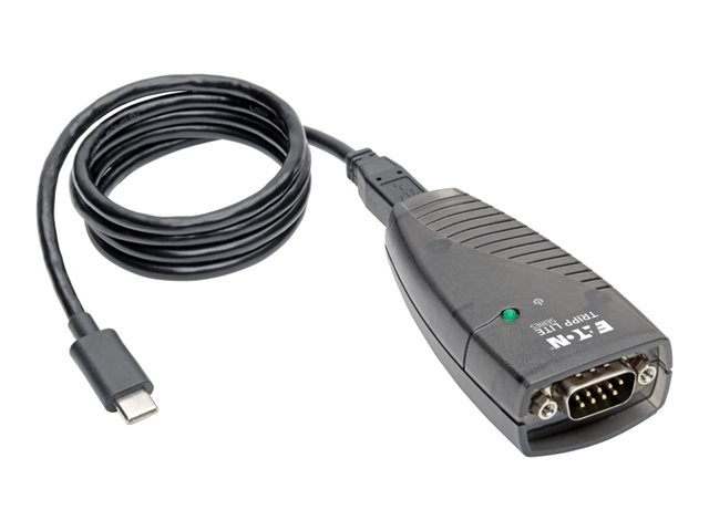 Eaton Tripp Lite Series USB-C to Serial Adapter (DB9) - Keyspan, High-Speed (M/M), Detachable Cable, TAA - serial adapter - USB - RS-232 x 1 - TAA Compliant