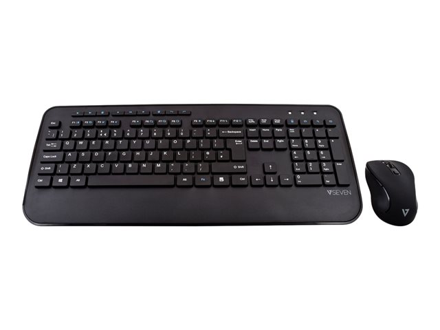 V7 CKW300UK - keyboard and mouse set - UK - black Input Device