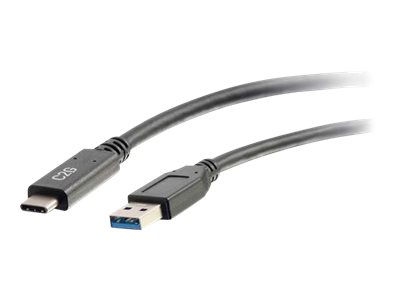 C2G 3m (10ft) USB C Cable - USB A 3.0 (3A) - M/M USB Type C Cable - Black - USB cable - 24 pin USB-C (M) to USB Type A (M) - USB 3.0 - 3 A - 3 m - black