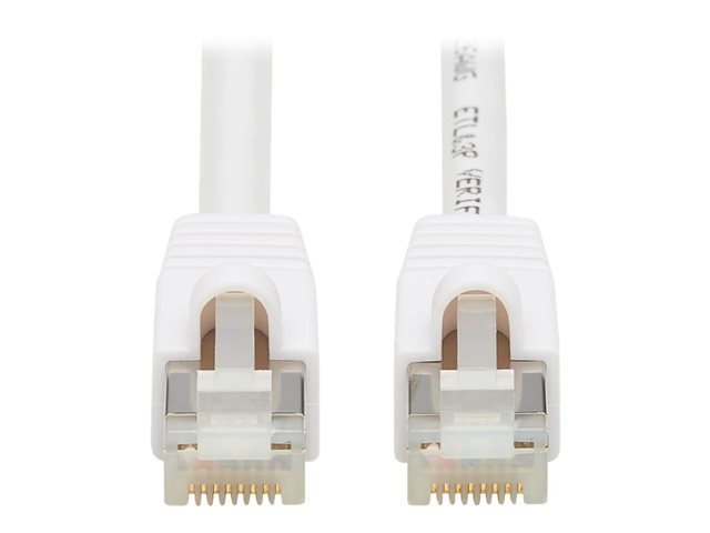 Eaton Tripp Lite Series Safe-IT Cat6a 10G Snagless Antibacterial S/FTP Ethernet Cable (RJ45 M/M), PoE, White, 5 ft. (1.52 m) - network cable - 1.5 m - white