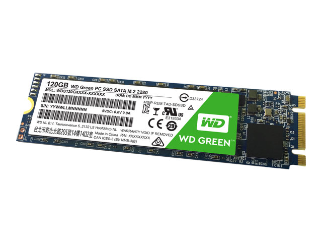 WD Green PC SSD WDS120G1G0B - Solid state drive - 120 GB - internal - M.2 2280 - SATA 6Gb/s