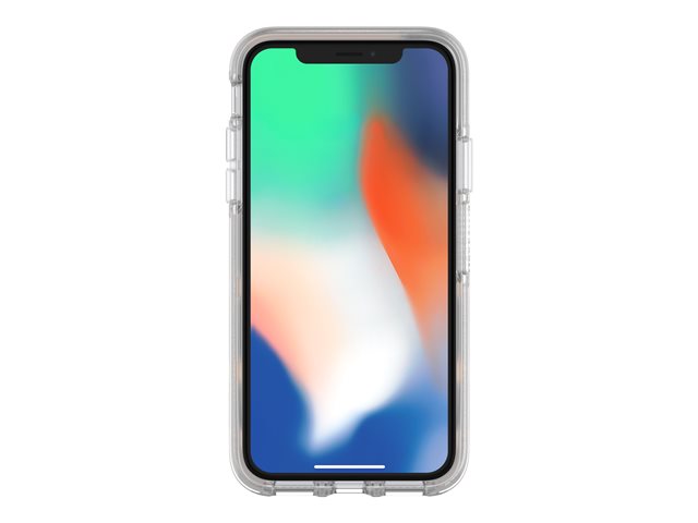 OtterBox Symmetry Series - Back cover for mobile phone - polycarbonate, synthetic rubber - clear, inside the lines - for Apple iPhone X