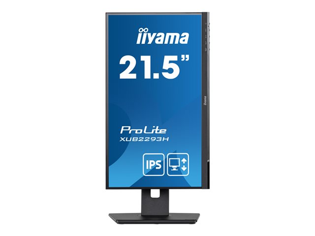 iiyama ProLite XUB2293HS-B5 - LED monitor - 22" (21.5" viewable) - 1920 x 1080 Full HD (1080p) @ 75 Hz - IPS - 250 cd/m² - 1000:1 - 3 ms - HDMI, DisplayPort - speakers - matte black