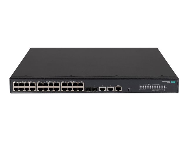 HPE FlexNetwork 5140 24G PoE+ 2SFP+ 2XGT EI - Switch - L3 - smart - 24 x 10/100/1000 (PoE+) + 2 x 1 Gigabit / 10 Gigabit SFP+ + 2 x 10 Gigabit Ethernet - rack-mountable - PoE+ (370 W) - BTO