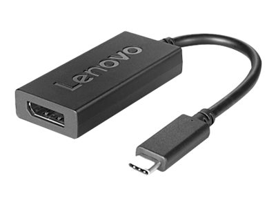 Lenovo - USB / DisplayPort adapter - USB-C (M) to DisplayPort (F) - DisplayPort 1.2a - 4K support - for ThinkBook 14s Yoga G2 IAP, ThinkCentre M75t Gen 2, ThinkPad T14s Gen 3, T16 Gen 4