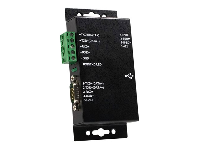 StarTech.com 1 Port Metal Industrial USB to RS422/RS485 Serial Adapter w/ Isolation (ICUSB422IS) - serial adapter - USB