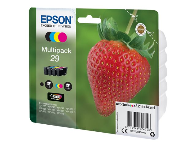 Epson 29 Multipack - 4-pack - black, yellow, cyan, magenta - original - ink cartridge