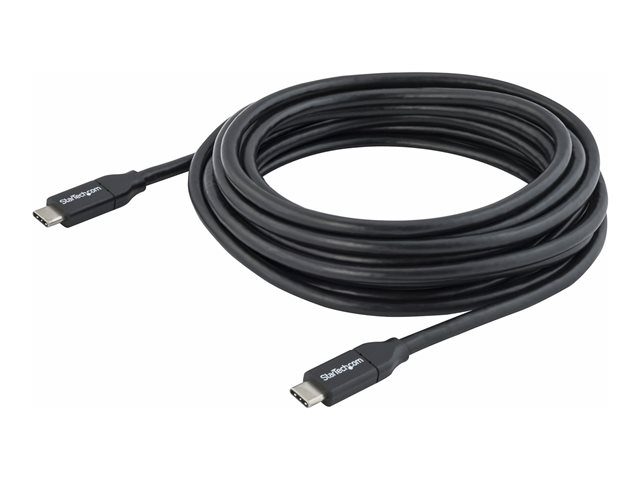 StarTech.com 4m USB C Cable w/ PD - 13ft USB Type C Cable - 5A Power Delivery - USB 2.0 USB-IF Certified - USB 2.0 Type-C Cable - 100W/5A (USB2C5C4M) - USB-C cable - USB-C to USB-C - 4 m