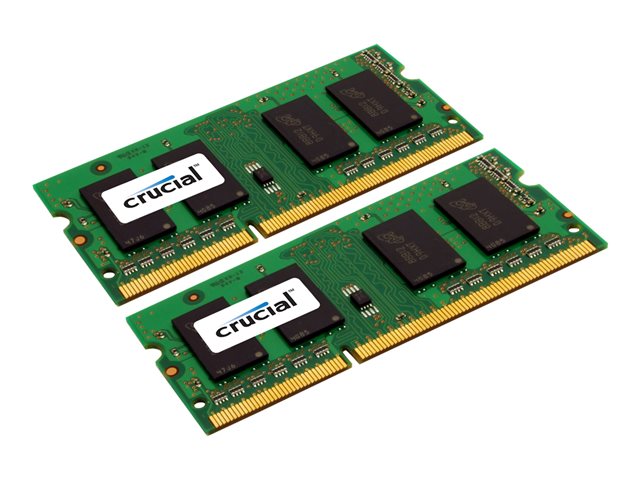 Crucial - DDR3L - kit - 8 GB: 2 x 4 GB - SO-DIMM 204-pin - 1600 MHz / PC3-12800 - unbuffered