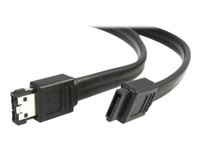StarTech.com 6 ft Shielded eSATA to SATA Cable - SATA to eSATA cable - SATA (R) to eSATA (R) - 6 ft - black - SATA2ESATA6 - SATA to eSATA cable - 1.8 m