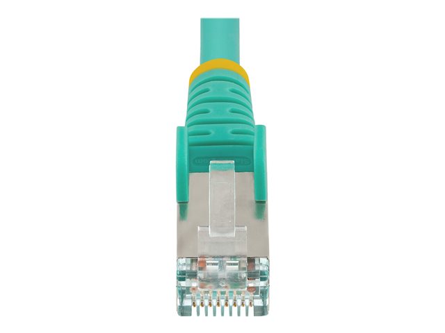 StarTech.com 1.5m CAT6a Ethernet Cable - Aqua - Low Smoke Zero Halogen (LSZH) - 10GbE 500MHz 100W PoE++ Snagless RJ-45 w/Strain Reliefs S/FTP Network Patch Cord - Patch cable - RJ-45 (M) to RJ-45 (M) - 1.5 m - S/FTP - CAT 6a - IEEE 802.3bt - halogen-free,