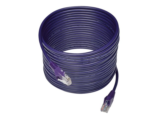 Eaton Tripp Lite Series Cat5e 350 MHz Snagless Molded (UTP) Ethernet Cable (RJ45 M/M), PoE - Purple, 25 ft. (7.62 m) - patch cable - 7.6 m - purple