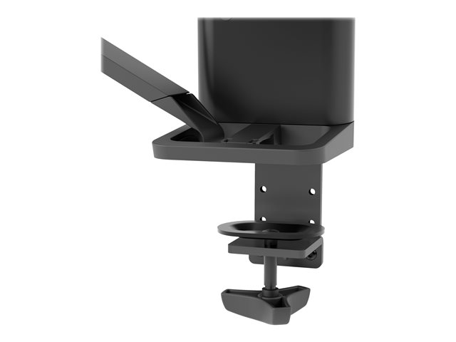 Ergotron TRACE - Mounting kit (handle, base, lift column, extension arms, bow, 2 sliding pivots, 2-piece desk clamp) - Constant Force Technology - for 2 LCD displays - matte black - screen size: 21.5"-27"