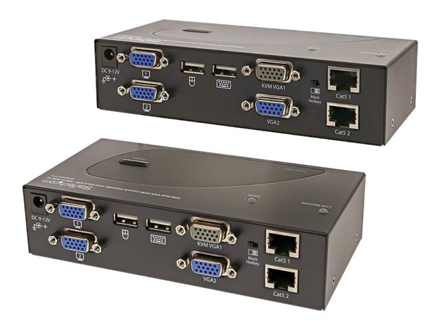StarTech.com 650 ft/200m USB 2.0 Dual VGA KVM Console Extender over Cat5 UTP -for Dual VGA, USB-enabled PC or KVM Switch - Upto 1920x1200 (SV565DUTPU) - KVM extender