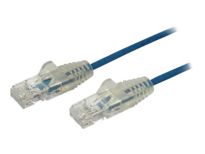 Startech 1.5m Slim LSZH CAT6 Ethernet Cable, 10 Gigabit Snagless RJ45 100W PoE Patch Cord, CAT 6 10GbE UTP Network Cable w/Strain Relief, Blue, ETL, Low Smoke Zero Halogen - Category 6 - 28AWG (N6PAT150CMBLS) - Patch cable - RJ-45 (M) to RJ-45 (M) - 1.5 m