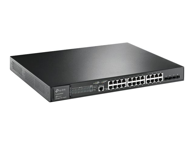 TP-Link JetStream TL-SG3428XMP - V1 - switch - Managed - 24 x 10/100/1000 (PoE+) + 4 x 10 Gigabit SFP+ - rack-mountable - PoE+ (384 W)