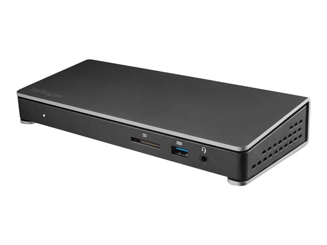 StarTech.com Thunderbolt 3 Dock, Dual Monitor 4K 60Hz TB3 Laptop Docking Station with DisplayPort, 85W Power Delivery Charging, 6-Port USB 3.0 Hub, SD 4.0 Reader, GbE, Audio, Windows & Mac - 85W PD TB3 Dock (TB3DOCK2DPPU) - docking station - Thunderbolt 3