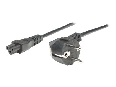 POWER CABLE/CORD EU 2PIN/C5 FEM -TRIANGLE/SCHUKO 1.8M BLACK