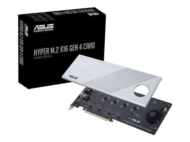 ASUS HYPER M.2 X16 GEN 4 CARD - Interface adapter - M.2 - Expansion Slot to M.2 - M.2 Card - PCIe 4.0 x16