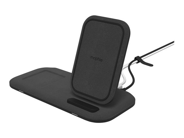 mophie wireless charging stand+ wireless charging pad / charging stand - + AC power adapter - USB - 15 Watt