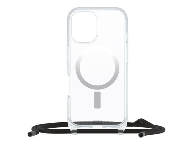 OtterBox React Series - Back cover for mobile phone - necklace - MagSafe compatibility - clear - for Apple iPhone 16
