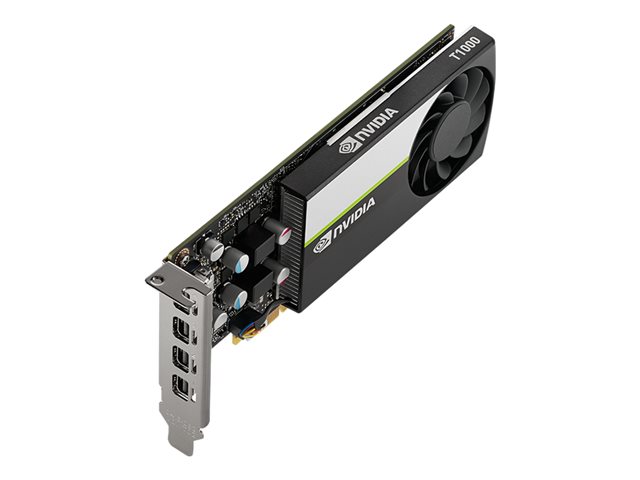 NVIDIA - Graphics card - T1000 - 4 GB GDDR6 - PCIe 3.0 x16 low profile - 4 x Mini DisplayPort