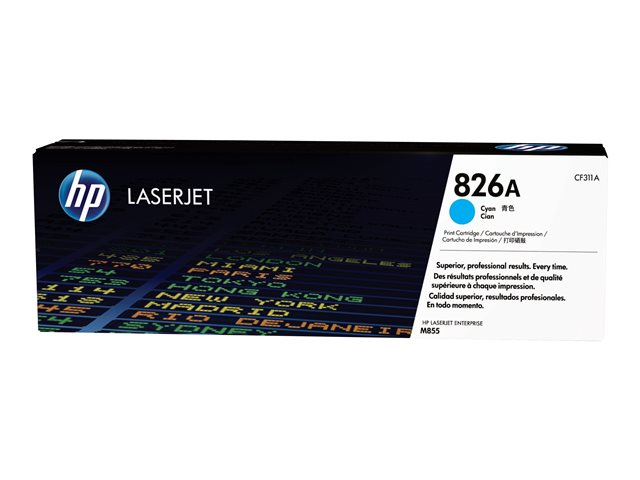 HP 826A - CF311A - 1 x Cyan - Toner cartridge - For Color LaserJet Enterprise M855dn, M855x+, M855x+ NFC/Wireless direct, M855xh