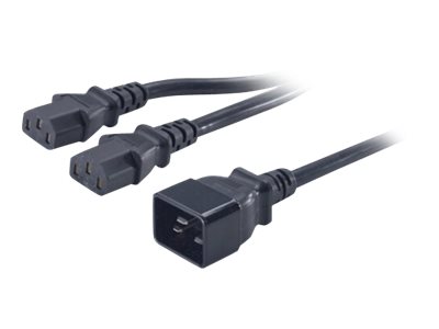 APC - Power splitter - IEC 60320 C20 to power IEC 60320 C13 - AC 208 V - 46 cm - black - for P/N: AP8714R, AP8714S, AP8716R, AP8716S, AP98892F, AP98894F, AP98896F, AP9899, SUVTR40KHS
