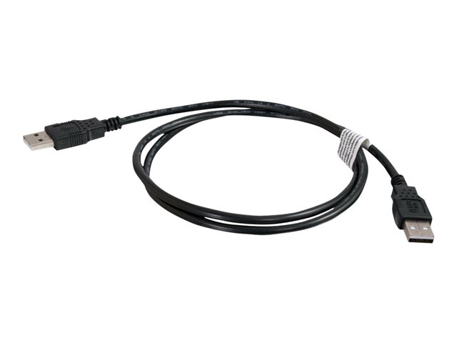C2G 3.3ft USB Cable - USB A to USB A Cable - USB 2.0 - Black - M/M - USB cable - USB (M) to USB (M) - USB 2.0 - 1 m - black