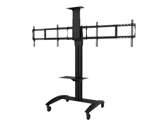 Peerless SmartMount SR555M cart - for 2 LCD displays / camera - black - TAA Compliant