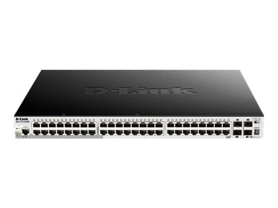 D-Link DGS 1510-52XMP - Switch - L3 - smart - 48 x 10/100/1000 (PoE+) + 4 x 10 Gigabit SFP+ - rack-mountable - PoE+ (370 W)