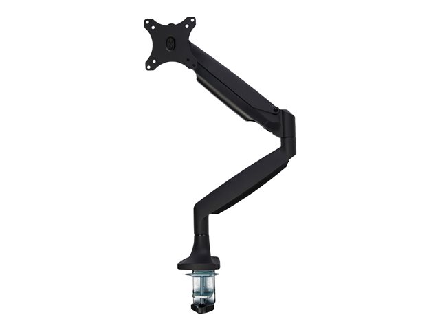 StarTech.com Desk Mount Monitor Arm, Heavy Duty Ergonomic VESA Monitor Arm, Single Display up to 9kg, Full Motion, Height Adjustable, Articulating, Aluminum, C-Clamp/Grommet, Black - Small Footprint Design (ARMPIVOTHDB) mounting kit - adjustable arm - for