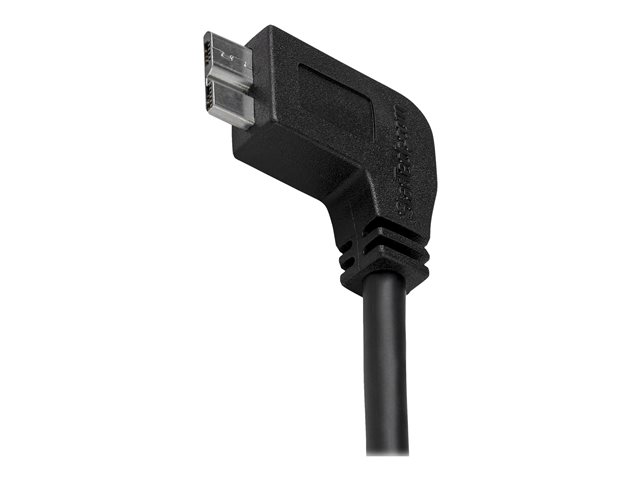 StarTech 0.5m 20in Slim Micro USB 3.0 Cable M/M - Left-Angle Micro-USB - USB 3.0 A to Micro B - Angled Micro USB - USB 3.1 Gen 1 5Gbps (USB3AU50CMLS) - USB cable - Micro-USB Type B (M) to USB Type A (M) - USB 3.0 - 50 cm - left-angled connector, molded - 