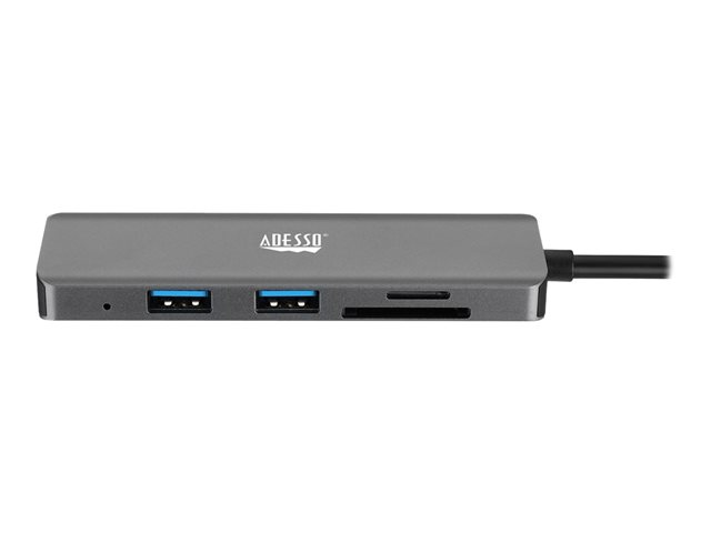Adesso 6 in 1 - docking station - USB-C - HDMI